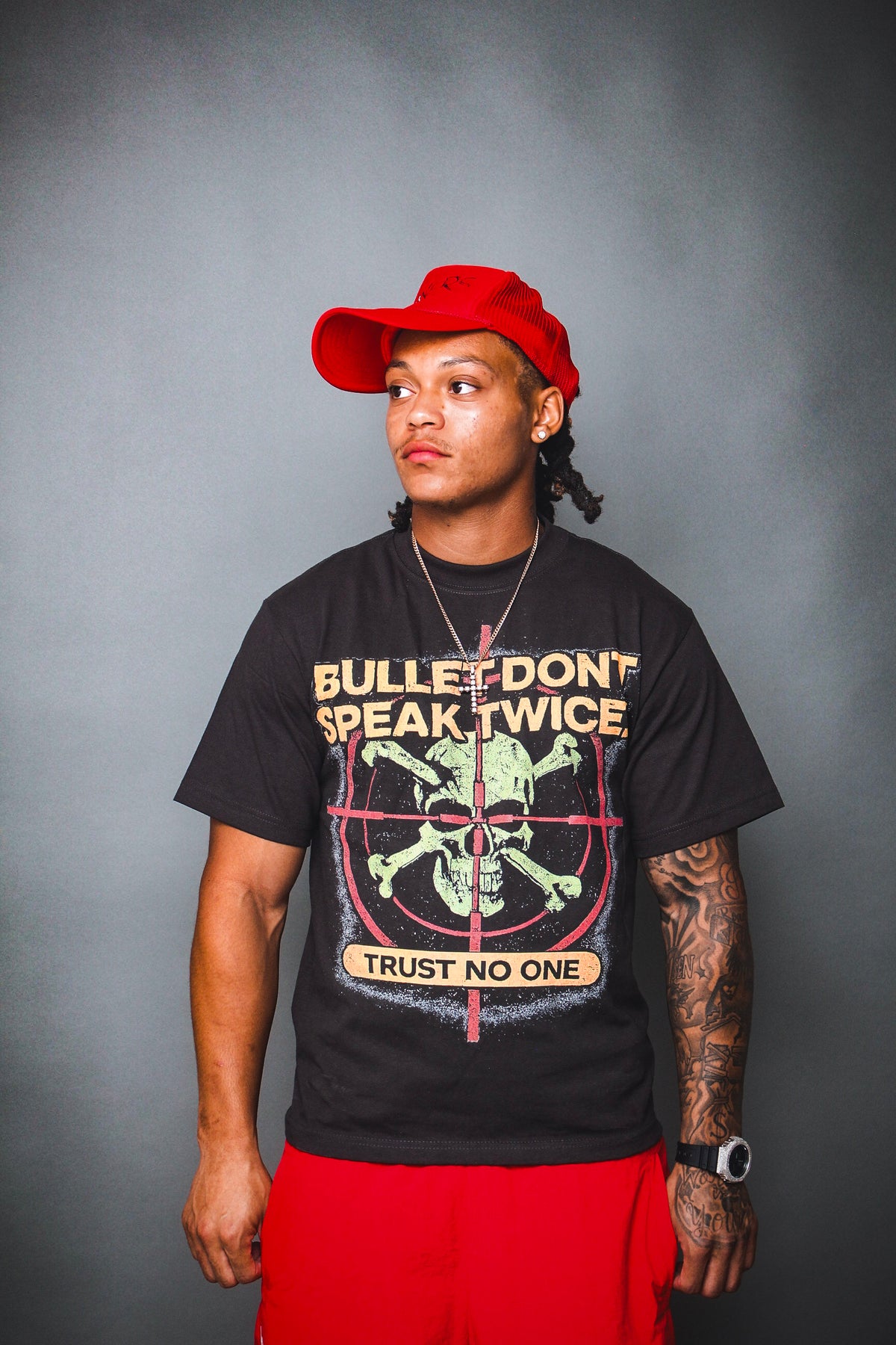BULLET DONT SPEAK TWICE” tee shirt