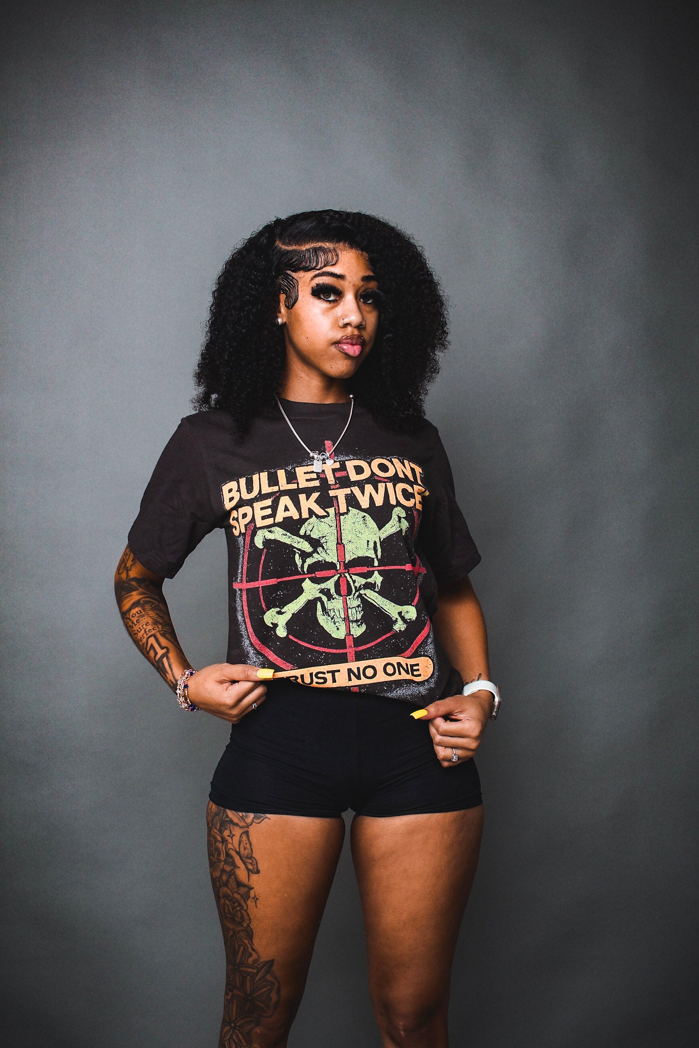 BULLET DONT SPEAK TWICE” tee shirt