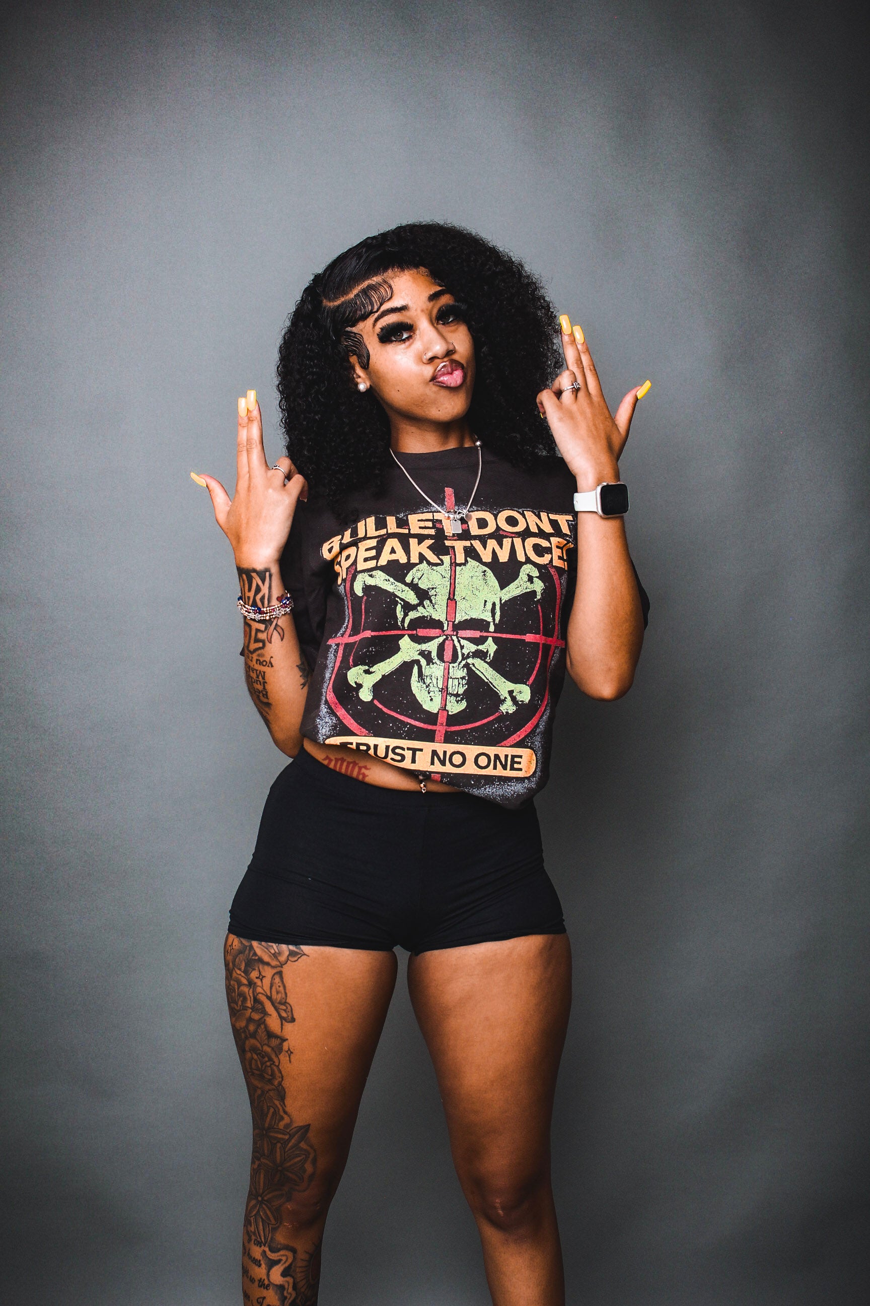 BULLET DONT SPEAK TWICE” tee shirt